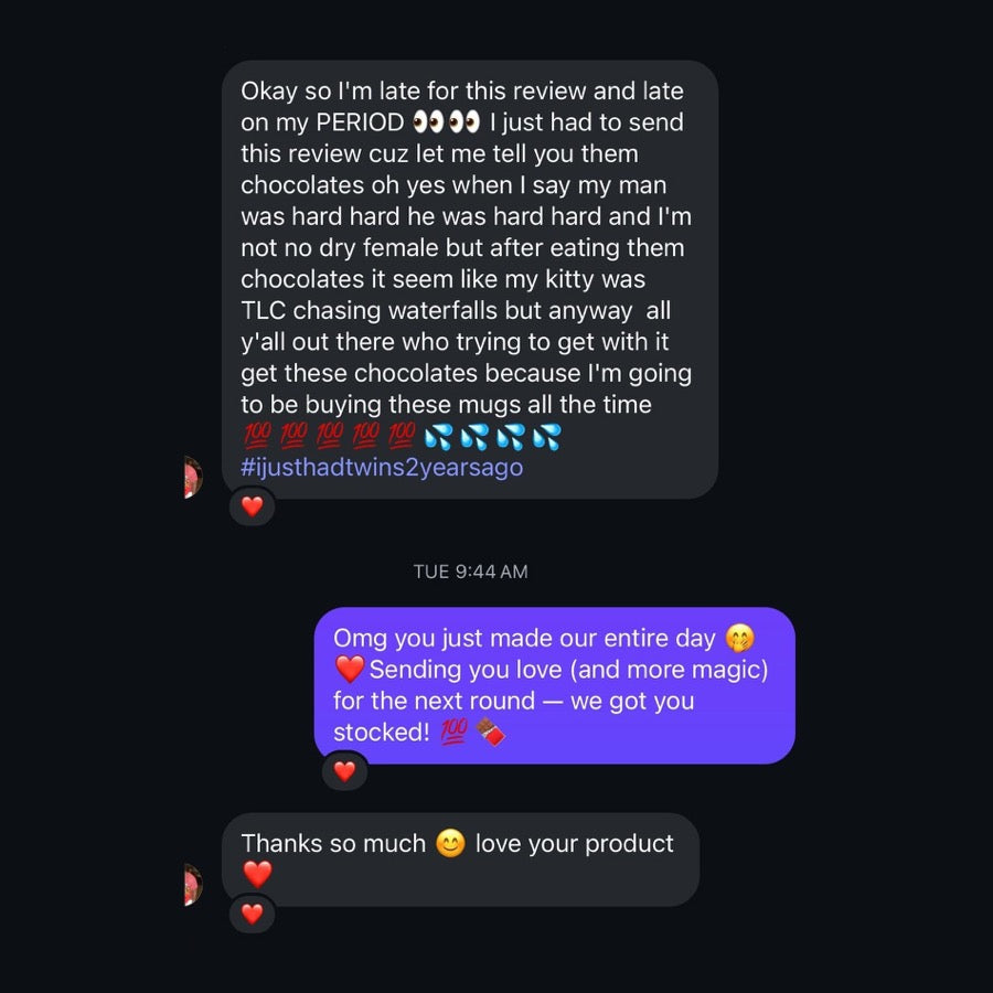 Real customer message